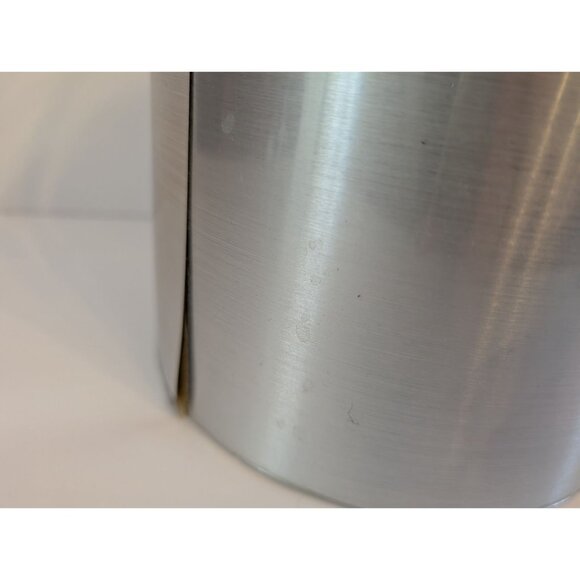 Vintage MCM Silver Ice Bucket With Gold Handle & Lid Knob - Picture 4 of 8